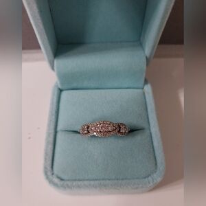 925 Sterling Silver Half Eternity Diamond Simulant CZ Ring